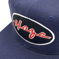 90's ERIC HAZE エリック・ヘイズ 6パネルキャップ ネイビー オーバルロゴ刺繡 Sportcap 福生店