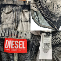 DIESEL ディーゼル P-LEO DEV TROUSERS バーンアウトトラウザー スウェットパンツ コットン ポリエステル グレー やや薄手 A14750 Size L 福生店