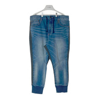 glamb グラム Jake knit denim 切替 デニム スウェットパンツ ライトインディゴ グレー GB17SP/P03 Size 3 瑞穂店