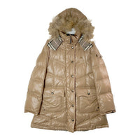 BURBERRY BLUE LABEL バーバリーブルーレーベル FRF01-532-50 ファー付きダウンジャケット ブラウン size38 瑞穂店