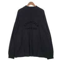 FOG ESSENTIALS エッセンシャルズ フロントアーチラバーロゴプリント モックネック ロングスリーブTシャツ ブラック Size M 福生店