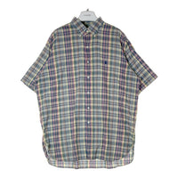 Ralph Lauren ラルフローレン MCMEEL ボタンダウン マドラスチェック 半袖シャツ ブルー×グリーン sizeXL 瑞穂店