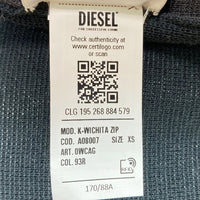 DIESEL ディーゼル A08007 K-WICHITA ZIP COD ニット ジップジャケット ブラック sizeXS 瑞穂店