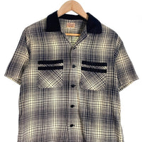 Style Eyes スタイルアイズ オープンカラー チェックシャツ 半袖 ブラック アイボリー SE35055 Size M 福生店