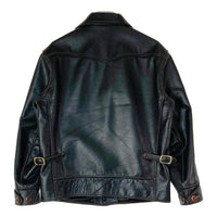 Curphey Leathe カーフィーレザー レザー ショールカラー コサックジャケット ブラック size36 瑞穂店