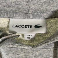 LACOSTE ラコステ ビッグロゴ プルオーバーパーカー フーディー フロッキープリント グレー SH2169 Size US L 福生店
