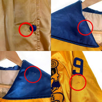 70's~ DeLONG デロング ナイロン スタジアムジャンパー セーラー フード レディース イエロー USA製 Size L 福生店