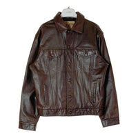 GAP ギャップ BLUE JEANS タグ レザー 4thタイプ トラッカージャケット ブラウン sizeL 瑞穂店