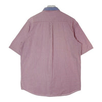 STUSSY ステューシー AUTHENTIC ギンガムチェック 半袖シャツ パープル×ホワイト sizeXL 瑞穂店