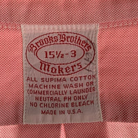Brooks Brothers ブルックスブラザーズ Makers スーピマコットン ボタンダウンシャツ 長袖 ピンク USA製 Size 15 1/2 福生店