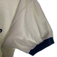 80-90's EASTERN LOGISTICS POWER PULL プリント リンガーTシャツ ホワイト ネイビー USA製 Size L 福生店