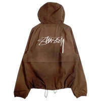STUSSY ステューシー 22AW Wave Dye Beach Shel Jacket ウェーブダイ ビーチシェル ナイロンジャケット ブラウン 115647 Size L 福生店