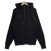 Y-3 ワイスリー LOGO HALF-ZIP ハーフジップ プルオーバーパーカー ジャージ素材 ブラック HM5037 Size XS 福生店