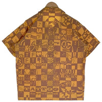 THE SOFT MACHINE ソフトマシーン 半袖シャツ 総柄 イエロー SM-22SS-009 Size L 福生店