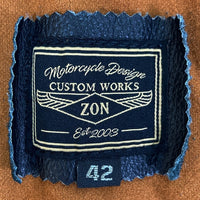 CUSTOM WORKS ZON カスタムワークスゾン バッファローレザー バイカーベスト ブラック size42 瑞穂店