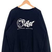 00's BILLIONAIRE BOYS CLUB ビリオネアボーイズクラブ BBCプリント ラグランスリーブ クルーネックスウェットトレーナー ブラック 日本製 初期 Size M 福生店