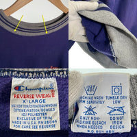 90's Champion チャンピオン REVERSE WEAVE リバースウィーブ クルーネック スウェット パープル USA製 Size X-LARGE 福生店