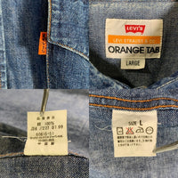 90's Levi's リーバイス ORANGE TAB オレンジタブ デニム 長袖 ウエスタンシャツ インディゴ J36 JT227 07 99 Size L 福生店