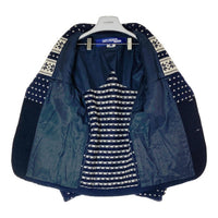 JUNYA WATANABE COMME des GARCONS MAN ジュンヤワタナベ コムデギャルソンマン WH-J010 AD2011 ノルディック柄 ウール ニット テーラードジャケット ネイビー sizeM 瑞穂店