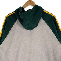 adidas アディダス 21AW NOAH ノア Striped Hoody ストライプフーディ プルオーバースウェットパーカー グレー グリーン HC4305 Size 2XO 福生店