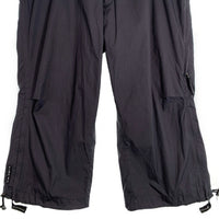 00's NIKE ナイキ ポリエステル リップストップ クロップドパンツ チャコールグレー ウエスト裾ドローコード Size 34 福生店