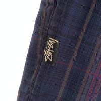 80-90's STUSSY ステューシー チェック柄 ビーチパンツ テーパード ネイビー USA製 黒タグ Size M 福生店