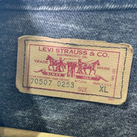 80's Levi's リーバイス ケミカルウォッシュ ブラックデニムジャケット 70507-0253 87年 Size XL 福生店
