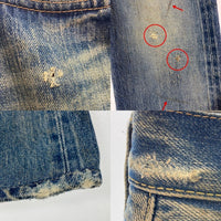 THEE HYSTERIC XXX ジィヒステリックトリプルエックス セルビッチ ボタンフライ ダメージ加工 デニムパンツ ライトインディゴ size32 瑞穂店
