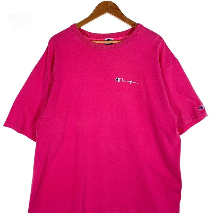90's Champion チャンピオン ロゴプリント Tシャツ ピンク USA製