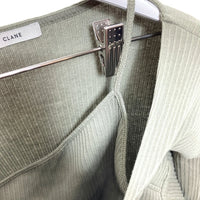 CLANE クラネ レイヤード リブロングTシャツ グリーン size2 瑞穂店