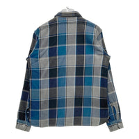 DUBBLE WORKS ダブルワークス チェック ヘビーネルシャツ ブルー×グレー size40 瑞穂店