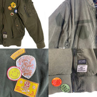ALPHA INDUSTRIES アルファインダストリーズ VACANT Archive ベイカントアーカイブ FLOYD REPAIR FLIGHT JACKET フロイドリペア フライトジャケット オリーブ Size L 福生店
