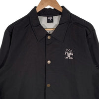 LURK HARD ラークハード ナイロンコーチジャケット ブラック スナップボタン Size M 福生店