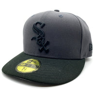 New Era ニューエラ Chicago White Sox シカゴホワイトソックス 59FIFTY ベースボールキャップ チャコール ブラック Size 7 1/8 (56.8cm) 福生店