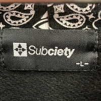Subciety サブサエティ SUBcrew エンブロイダリー プルオーバーパーカー ブラック sizeL 瑞穂店