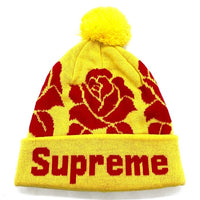 SUPREME シュプリーム 22AW Rose Beanie ローズ ビーニーキャップ ニット アクリル イエロー 瑞穂店