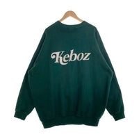 KEBOZ ケボズ クルーネック スウェットトレーナー ワンポイント ロゴ刺繡 グリーン Size XL 福生店