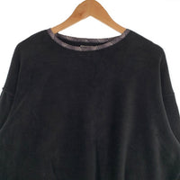 Calee キャリー ドロップショルダー フリース クルーネックトレーナー ブラック Size L 福生店
