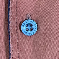00's~ HARLEY-DAVIDSON ハーレーダビッドソン コットン オープンカラーシャツ 半袖 刺繡 2トーン ブラウン ブラック Size 2XL 福生店