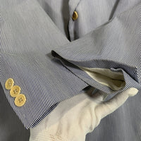 Brooks Brothers ブルックスブラザーズ コットン ストライプ 2B テーラードジャケット ホワイト ネイビー 日本製 Size 42R 福生店