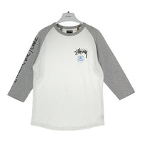 STUSSY ステューシー ラグラン 七分丈 ロンT ホワイト sizeM 瑞穂店