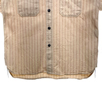 BUZZ RICKSONS バズリクソンズ ストライプ ワークシャツ 半袖 生成り Size 15-15 1/2 瑞穂店