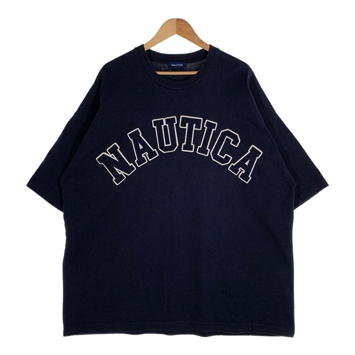 NAUTICA ノーティカ アーチロゴ ショートスリーブ Tシャツ ネイビー ヘビーオンス 212-1276 Size XXL 福生店