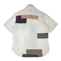 JUNYA WATANABE COMME des GARCONS MAN ジュンヤワタナベ コムデギャルソンマン WE-B007 AD2019 ペイズリー パッチワーク 半袖シャツ ホワイト sizeXS★襟お汚れ 瑞穂店