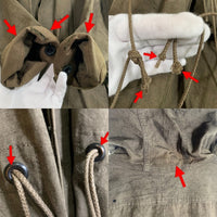 The Viridi-anne ザヴィリジアン コットン リネン フーデッド ロングコート バックプリント カーキ VI-2856-06-CA Size 2 福生店