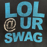 90's LOL @UR SWAG クルーネックスウェットトレーナー ネイビー Hanes刺繡タグ Size XL 相当 福生店