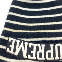 Supreme シュプリーム Team Stripe Beanie ニット帽 ビーニー ブラック×ホワイト 瑞穂店