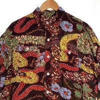 鞆帆布 柿渋染め アロハシャツ ブラウン Size L 福生店