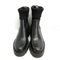 ZARA ザラ タグ付き トラックソールリブソックスブーツ 2164 310 800 ブラック size39 瑞穂店