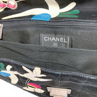 CHANEL シャネル 2.55 チョコバー チェーンショルダーバッグ 花柄 ギャランティカード付 ブラック 瑞穂店
